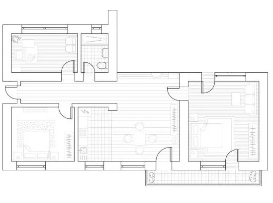 Planta 4 quartos · 190m²